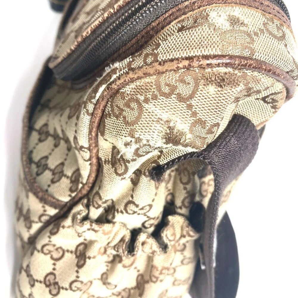GUCCI 123326 Mother's Bag Crossbody Shoulder Bag Canvas/Leather Beige/Dark brown - Picture 9 of 16